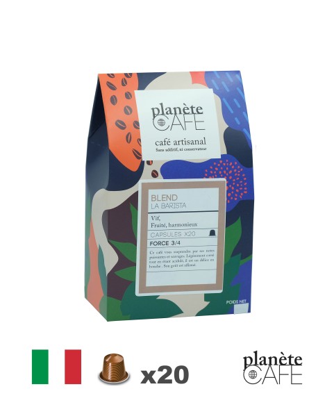 Café en capsule x20 Blend torréfié en France - Le Barista