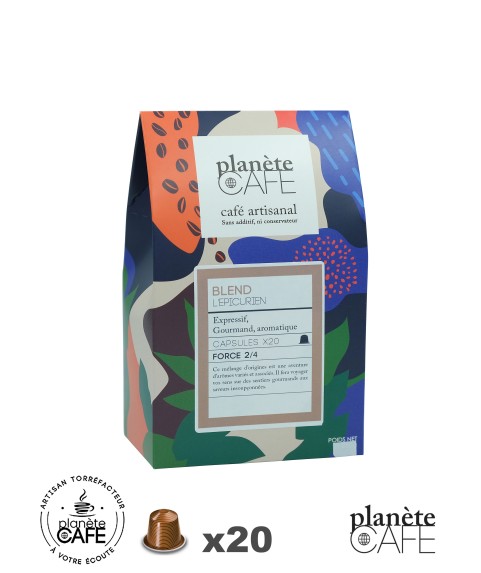 Café en capsule x20 Blend torréfié en France - L'Epicurien