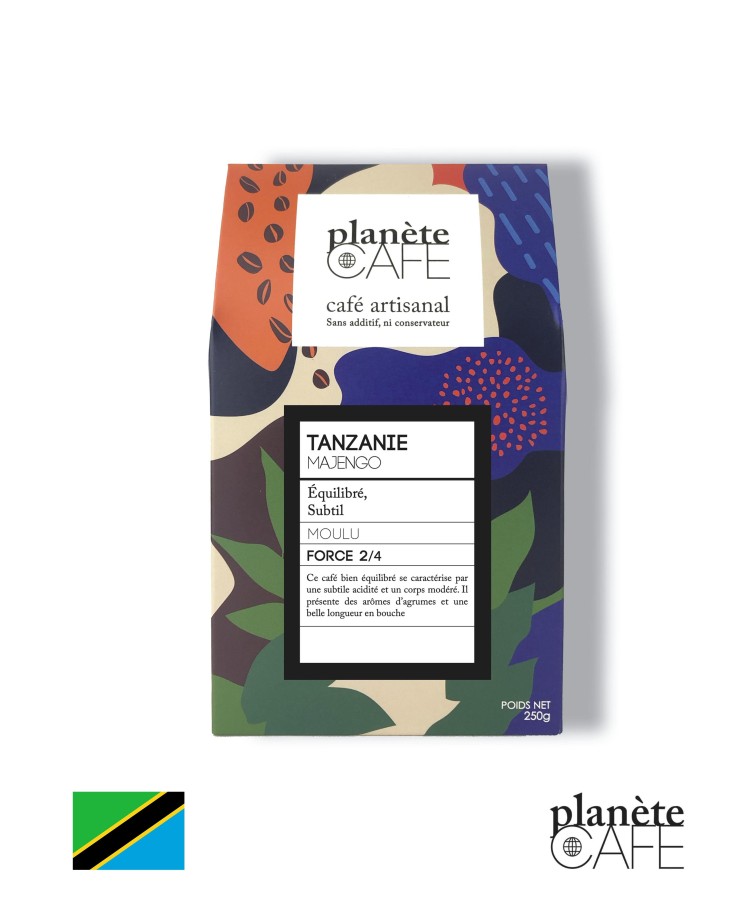 Café moulu de Tanzanie torréfié en France - Majengo