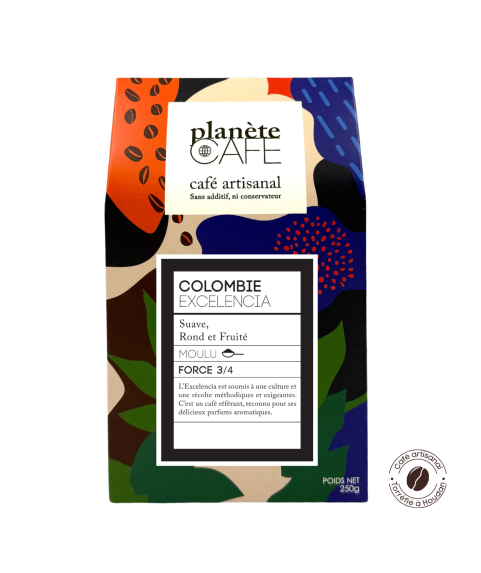 Café moulu de Colombie torréfié made in France - Excelensia