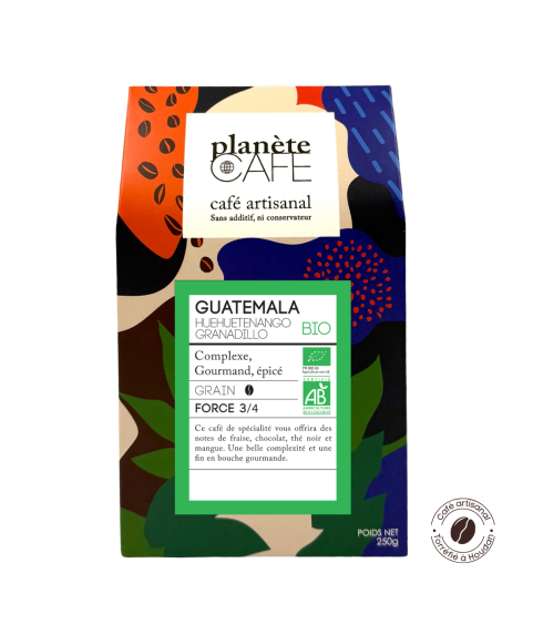 Café bio grain du Guatemala torréfié en France Huehuetenango