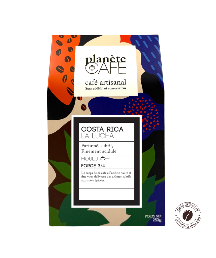 Café moulu du Costa Rica torréfié made in France  - La Lucha