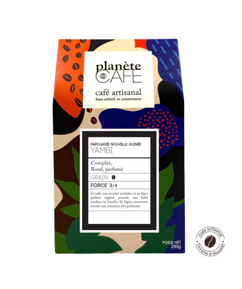 Café grain Papouasie-Nouvelle-Guinée torréfié en France Yambi
