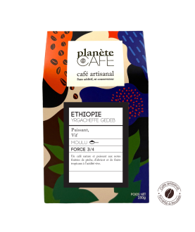 Café moulu d'Ethiopie torréfié en France Yrgacheffe Gedeb