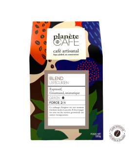 Café L'Épicurien Blend en grains - Torréfié en France