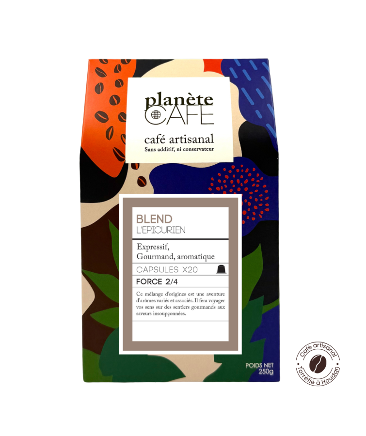 Café L'Épicurien Blend en capsule (x20) - Torréfié en Île-de-France