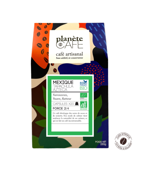 Café Tapachula Azteca bio (Mexique) en capsule - Torréfié en Île-de-France