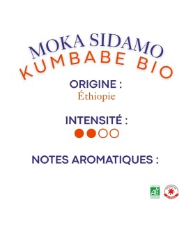Café Moka Sidamo Kumbabe bio, Éthiopie - Grain