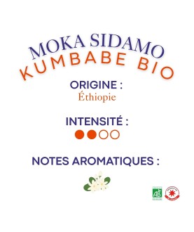 Café Moka Sidamo Kumbabe Bio, Éthiopie - Moulu